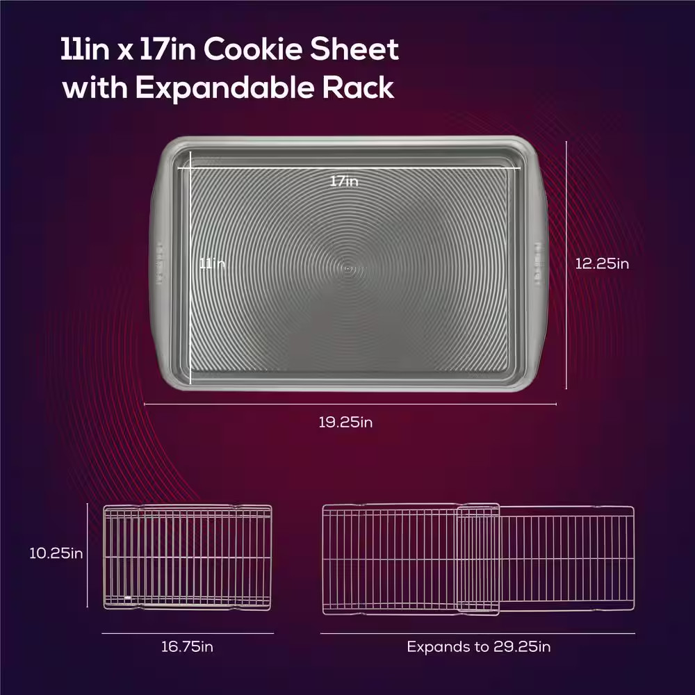 Bakeware, 3-Piece, Silver, Bakeware Set