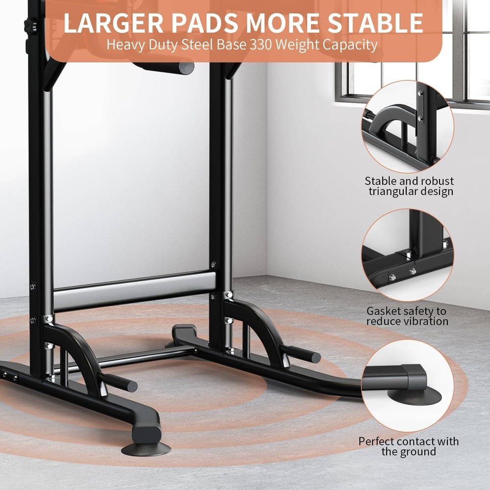 Pull Up Bar Power Tower Dip Bar Station Dip Stand Multi-Functional Workout