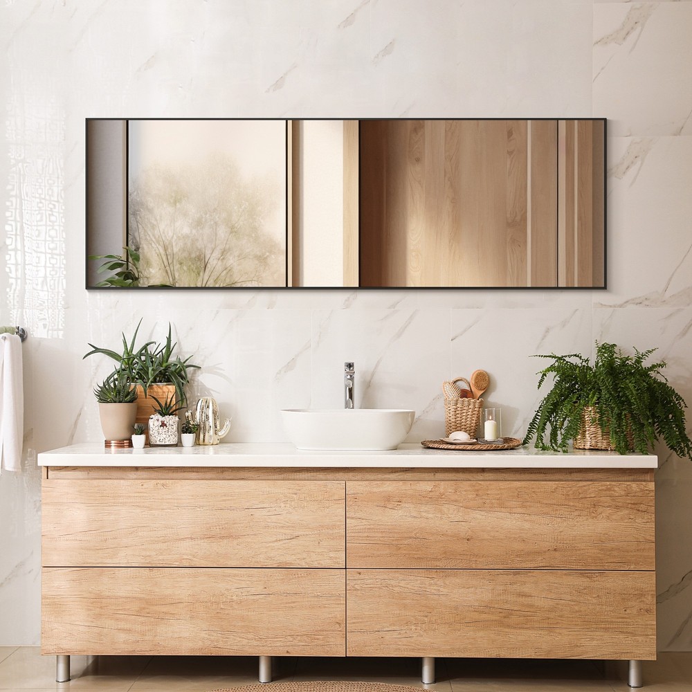 Full Length Floor Mirror, Wall Mounted Rectangle Floor Mirror Hanging or Leaning