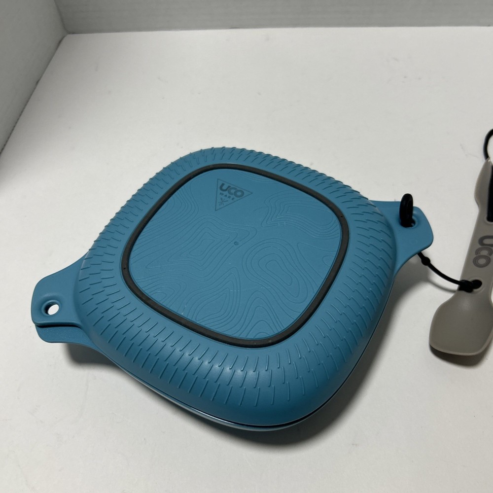UCO Ware 4 Piece Camping Mess Kit Plate Bowl Fork Tether Spork Blue
