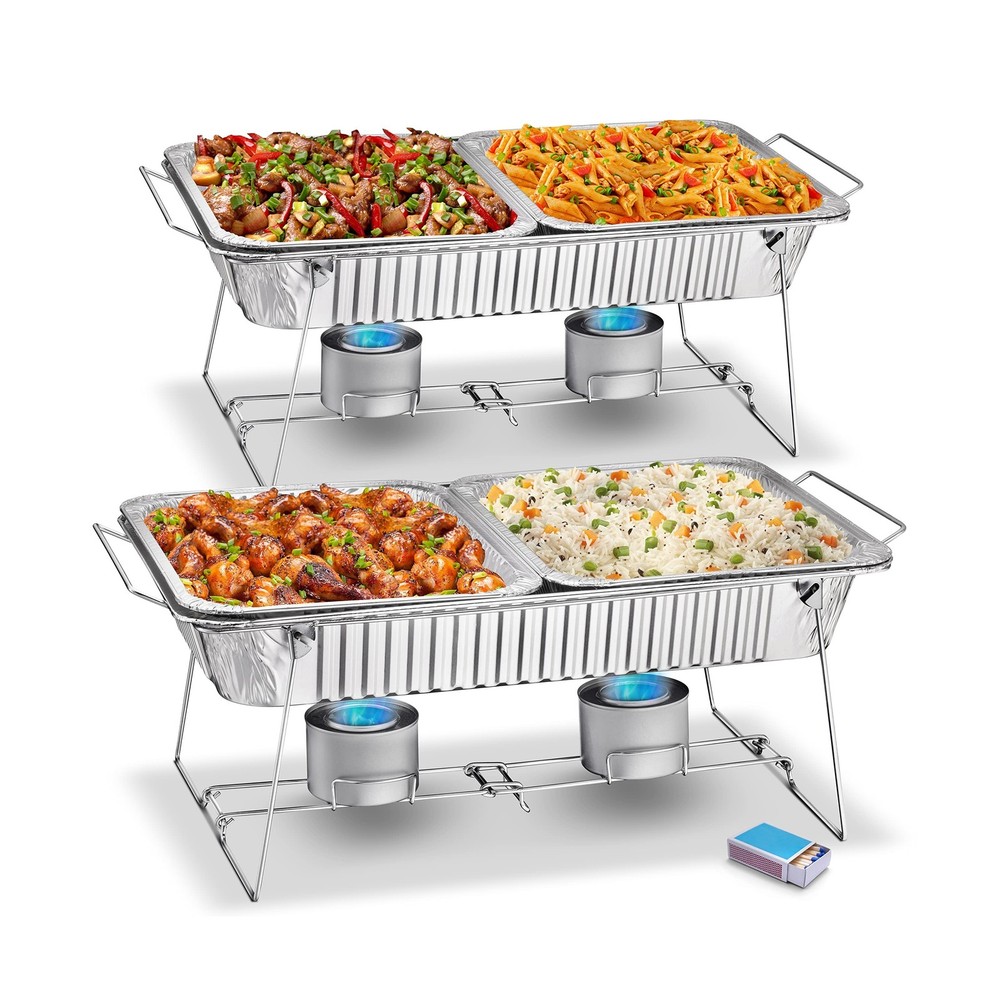 Foldable Chafing Wire Rack Buffet Stand - 6 Pack Full Size Racks For Dish Ser...