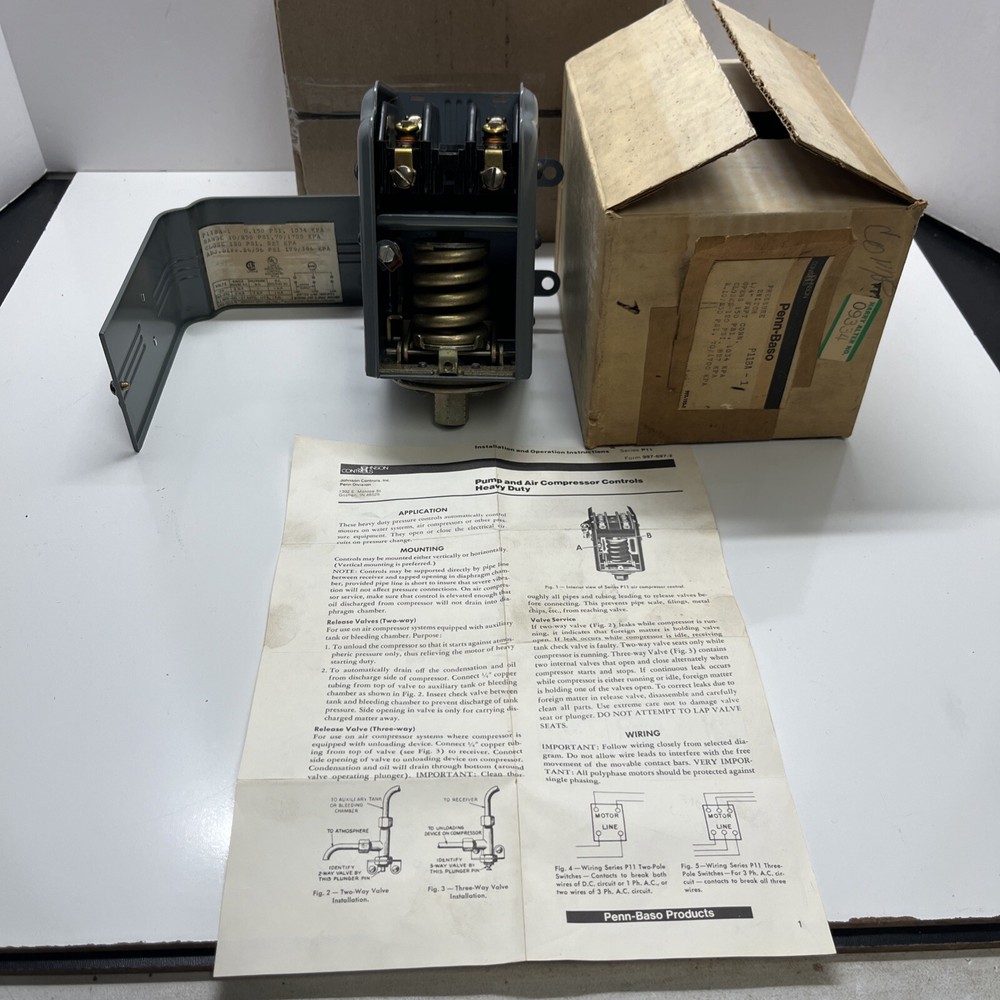 Johnson Controls Pump And Air Compressor Control P11BA-1