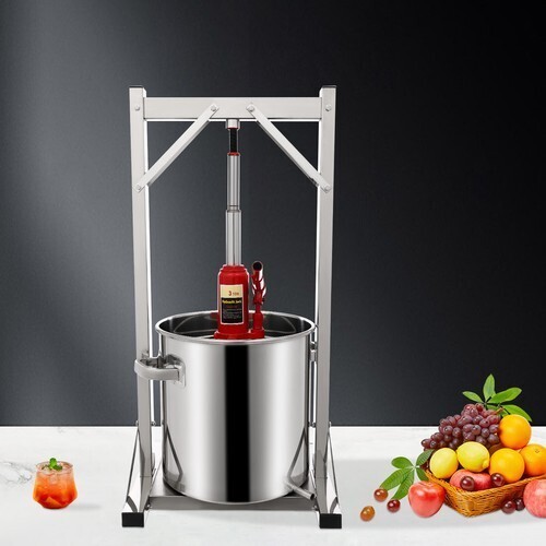 5.8Gal Fruit Wine Press, Manual Stainless Steel Cider Press with Hydraulic Jack