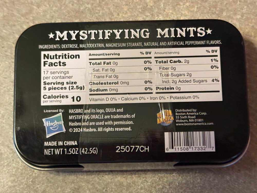 Ouija Board Mystifying Mints 3-pack great gift