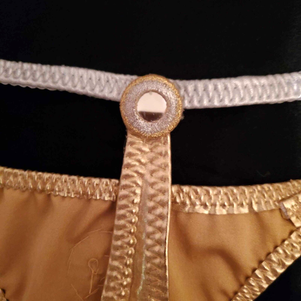 Gold/Silver Metallic Thong, Exotic Dancer, Stripper Wear