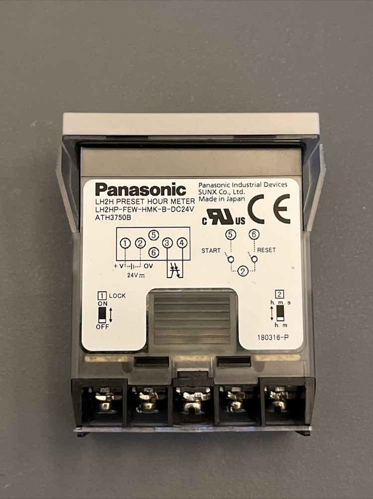 Panasonic LH2HP-FEW-HMK-B-DC24V Digital Hour Meter 7-Digit backlight