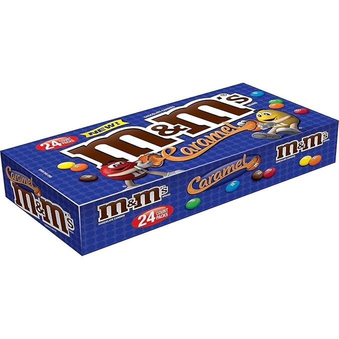 M&M'S Chocolate Candy, Caramel , 1.41 oz, 24 CT