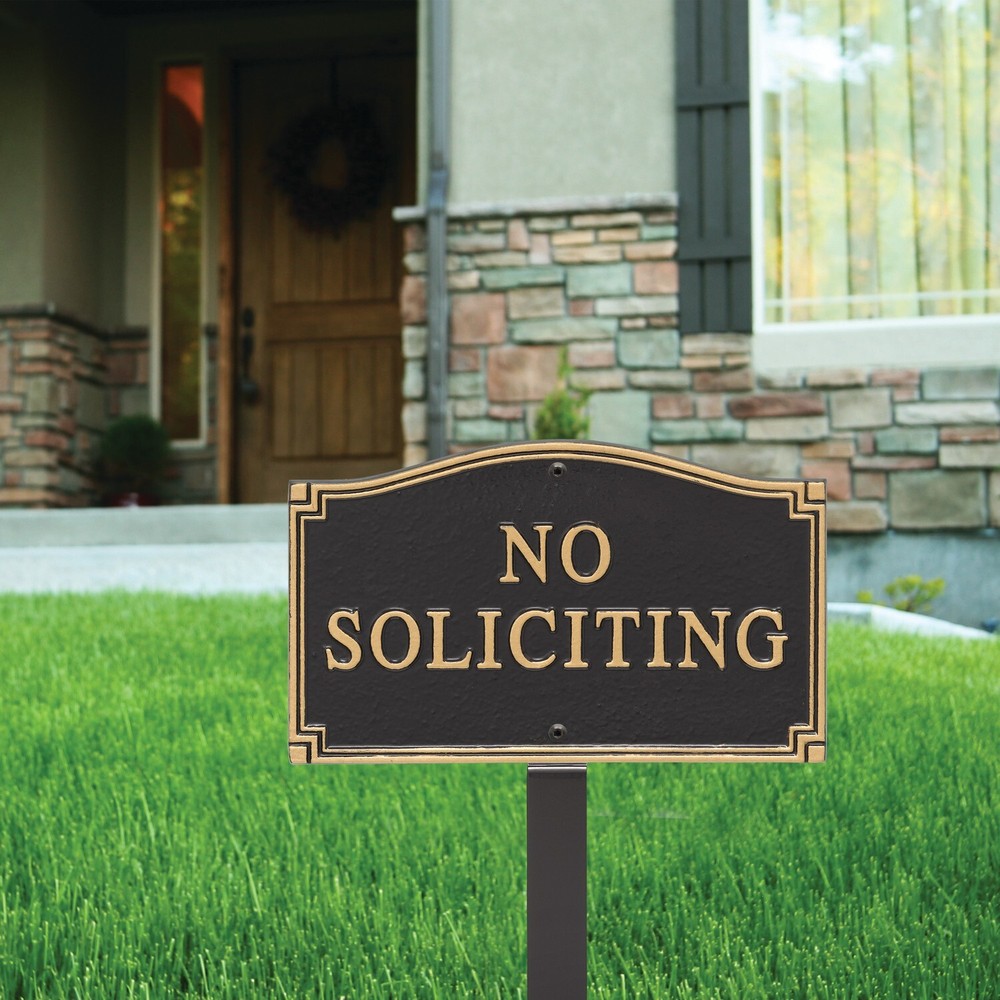 No Soliciting Lawn/Wall Statement Sign