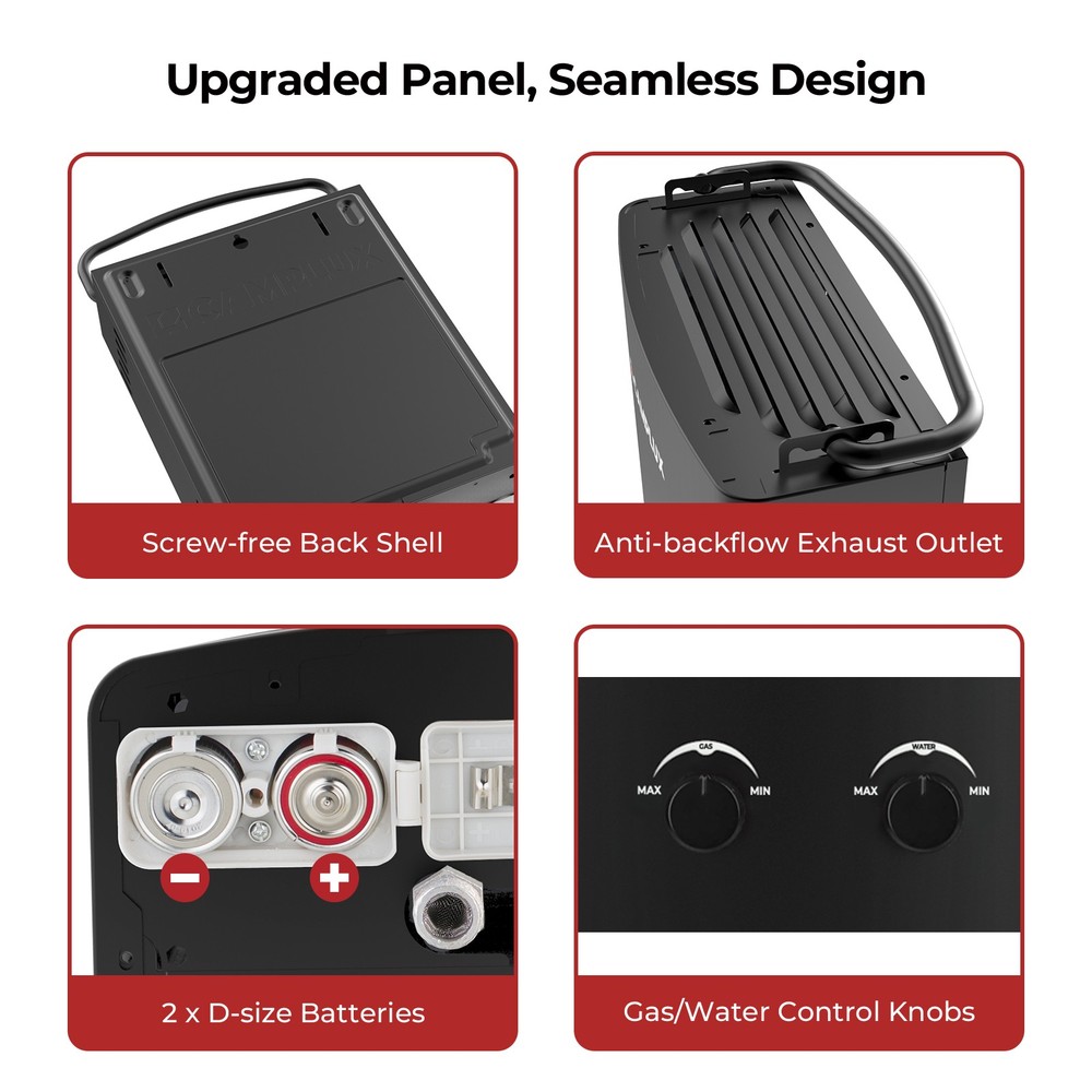 5L Portable Water Heater CAMPLUX Tankless Water Heater Propane Outdoor OPEN BOX