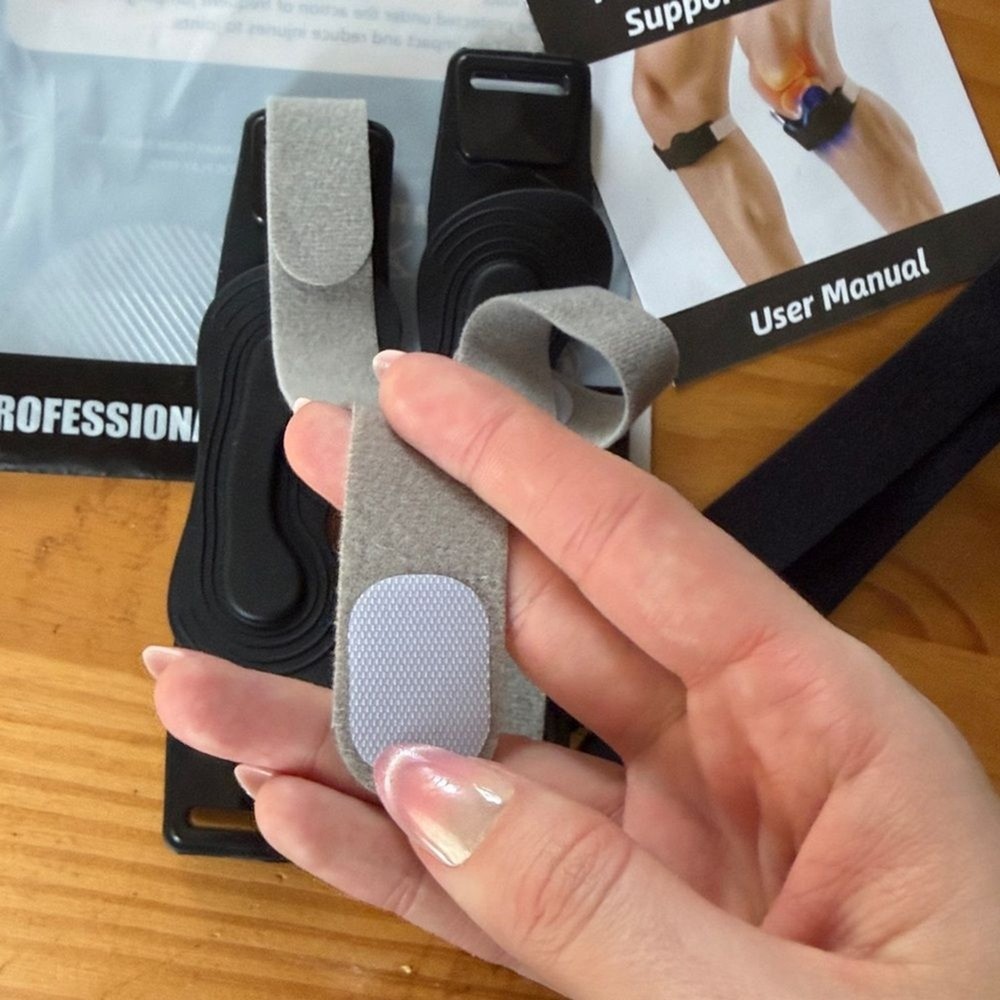 Black Patellar Tendon Support Strap x2
