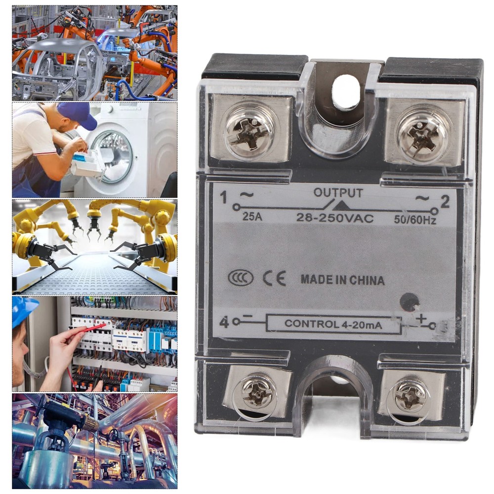 Solid State Relay SSR 4‑20mA Input To 28‑250V AC Output Stepless Regulator