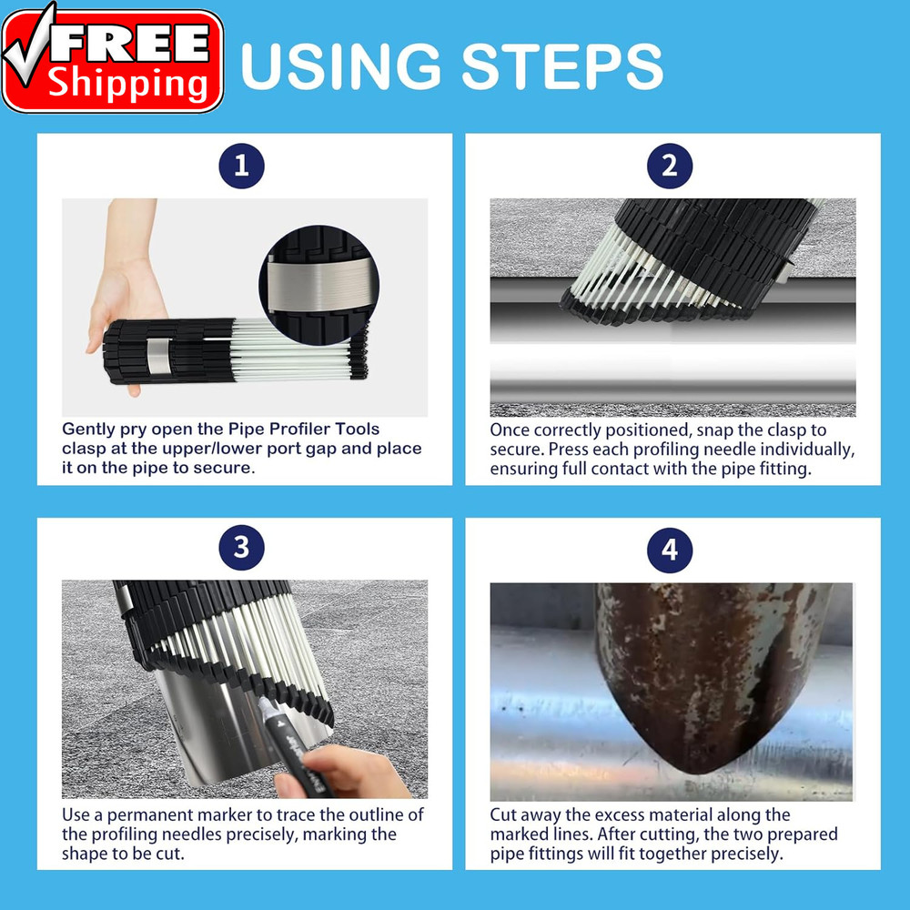 Multi Surface Pipe Profiling Tool, Pipe Cutting Template Multi Functional Shape