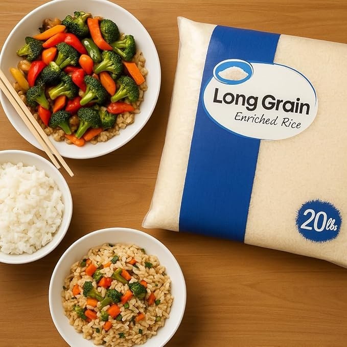 Great Value Long Grain Enriched Rice, 20 lb