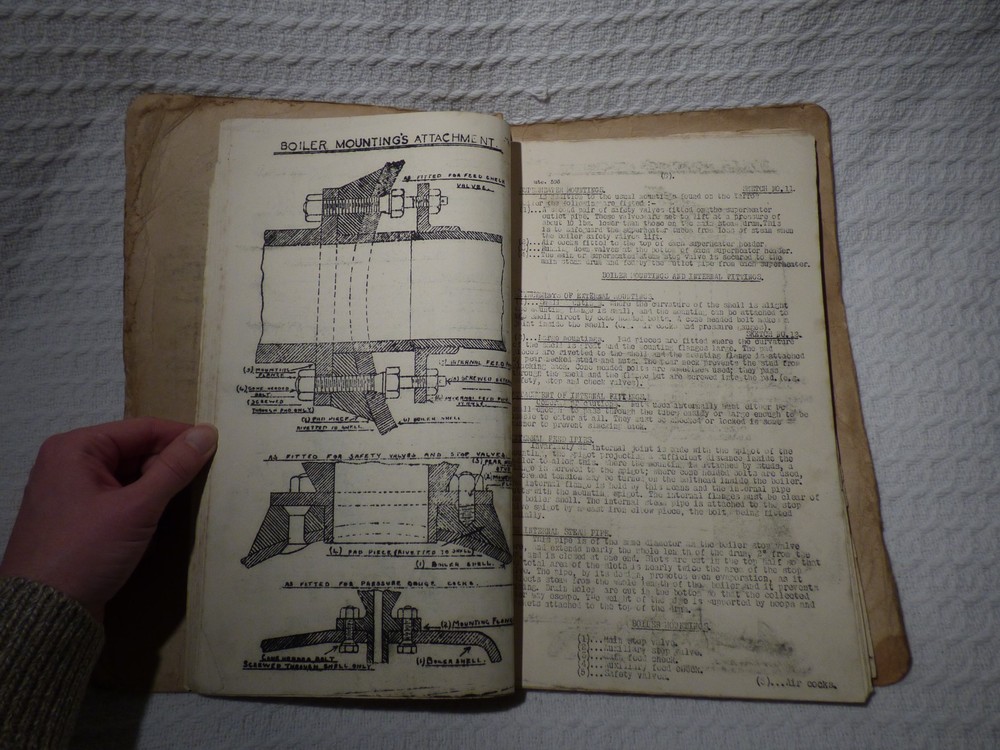 Post-WW2 1940s 1950s Royal Navy Engineering Training Notes Ephemera