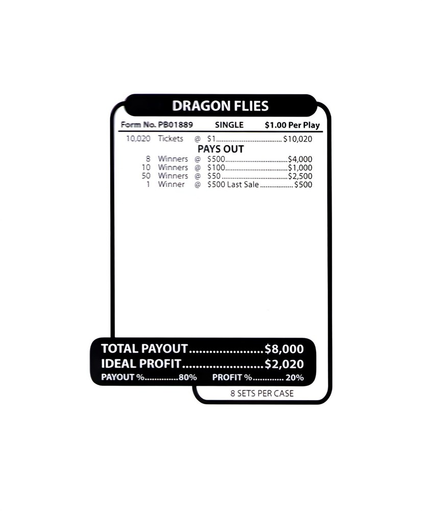 Pull Tab Tickets - Jar Tickets - Game - Dragon Flies