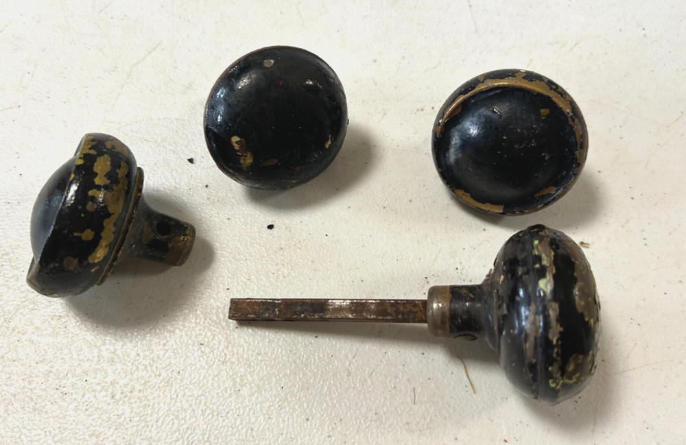 Vintage Brass Painted Door Knobs