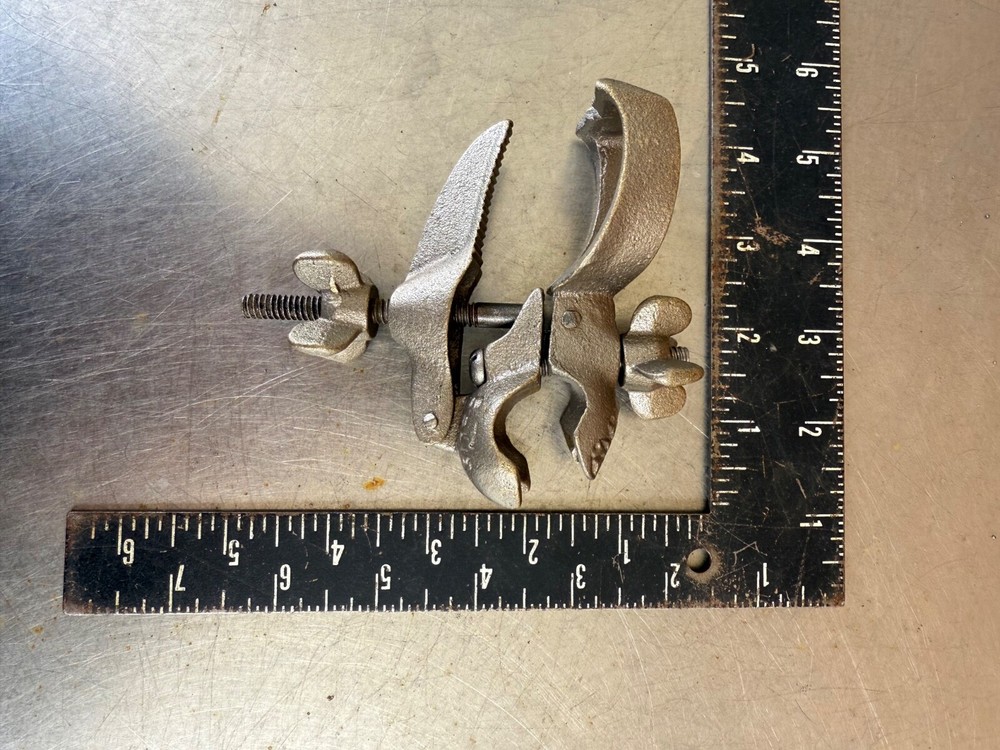 E.M. Pell Brass Pipe Support Device Auburn NY Antique Tool