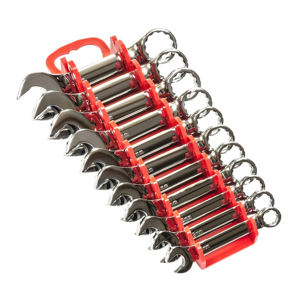 Gripper Stubby Wrench Organizer, 11 Tool, Black