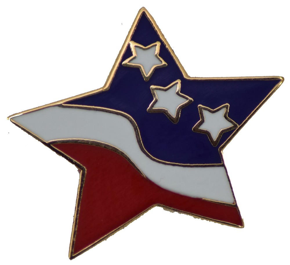 STAR FLAG HAT PIN