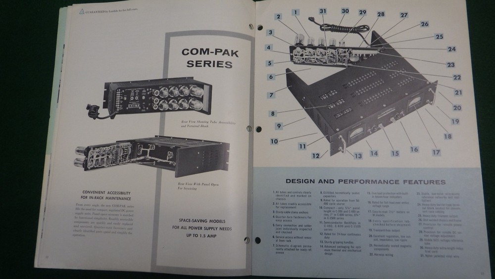 Vintage Electronics Lambda Power Supply Catalog #59