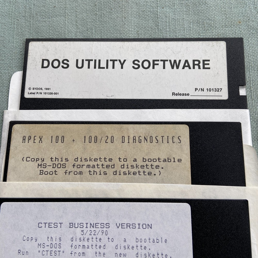 Utilities Software DOS APEX Diagnostics CTEST CPTEST Norton DiskLook NEC PC Tech