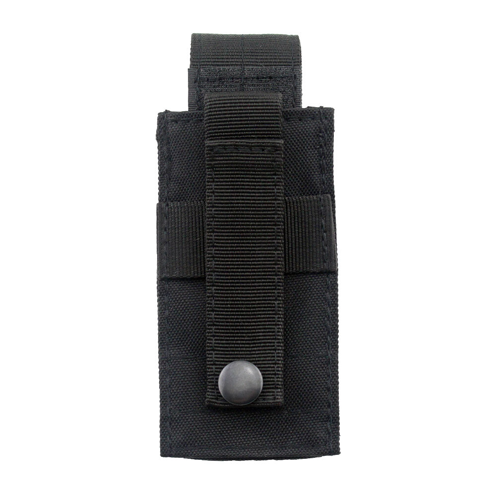 US Molle Flashlight Pouch Holster Utility Tools Pouch Adjustable Hook Loop Flap