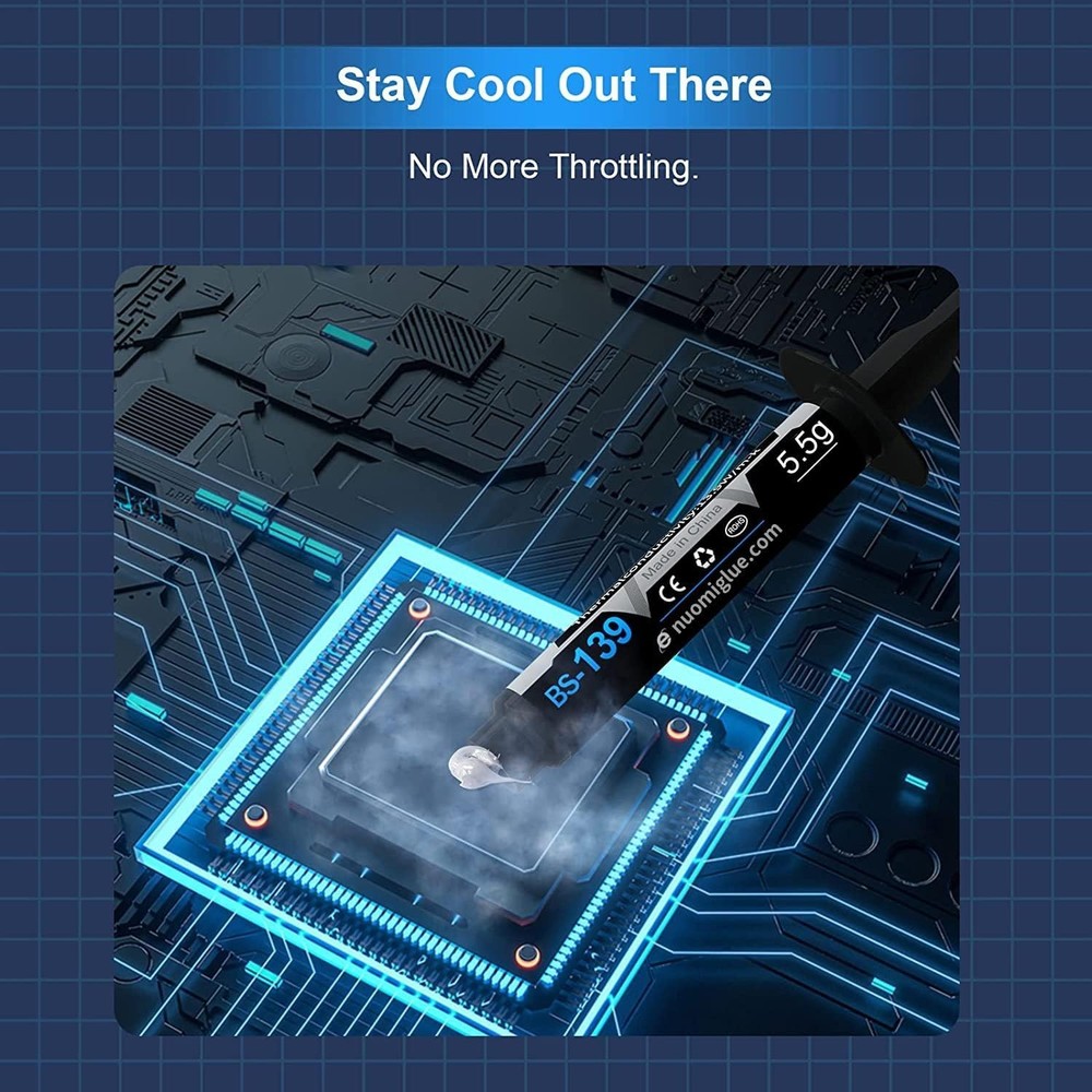 11g High-Performance Carbon Thermal Paste for CPU & GPU - Non-Conductive Safety