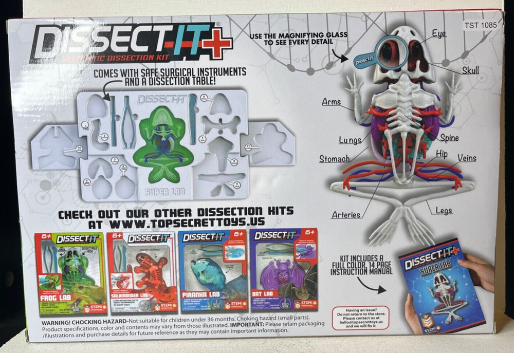 Dissect-It Plus Super Lab Frog Dissection Toy Kit 4 Tools STEM Age 6+