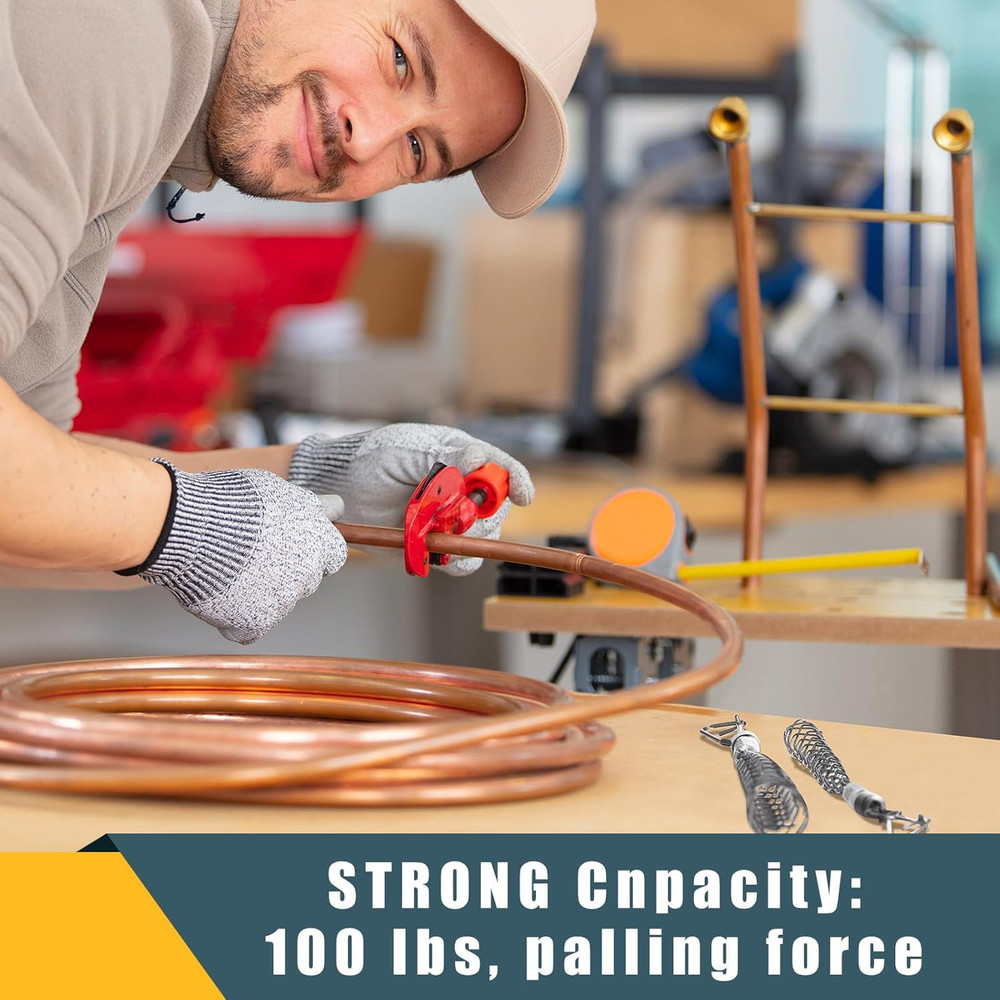 2 Pcs 1/2 in Wire Pulling Grip Mesh Metal Cable Puller Socks Wire Tools for Elec