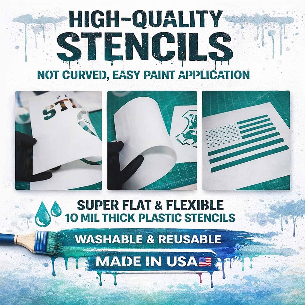 Ornamental Scroll Stencil - Decorative Pattern 10 Mil Mylar Template