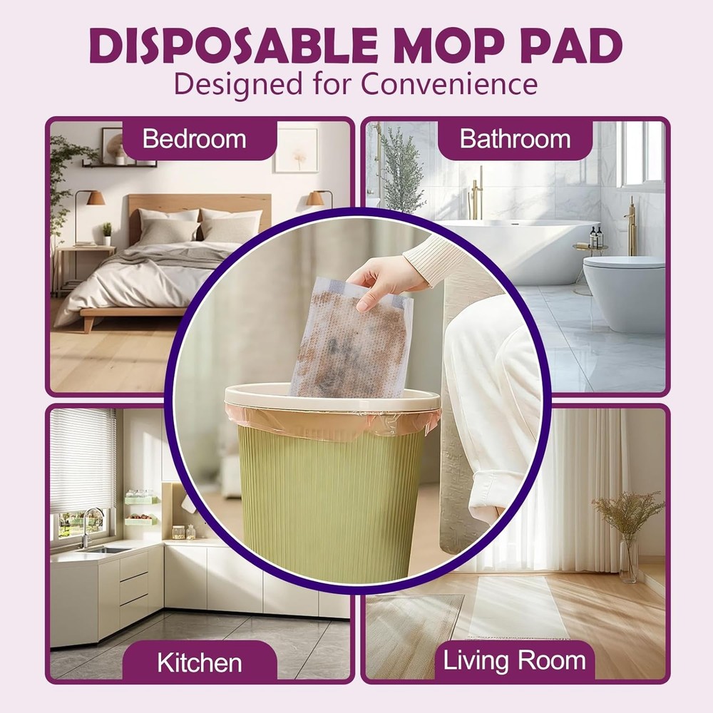 Mopping Pad Refill Compatible with Wet Jet Mop, Disposable Multi Surface