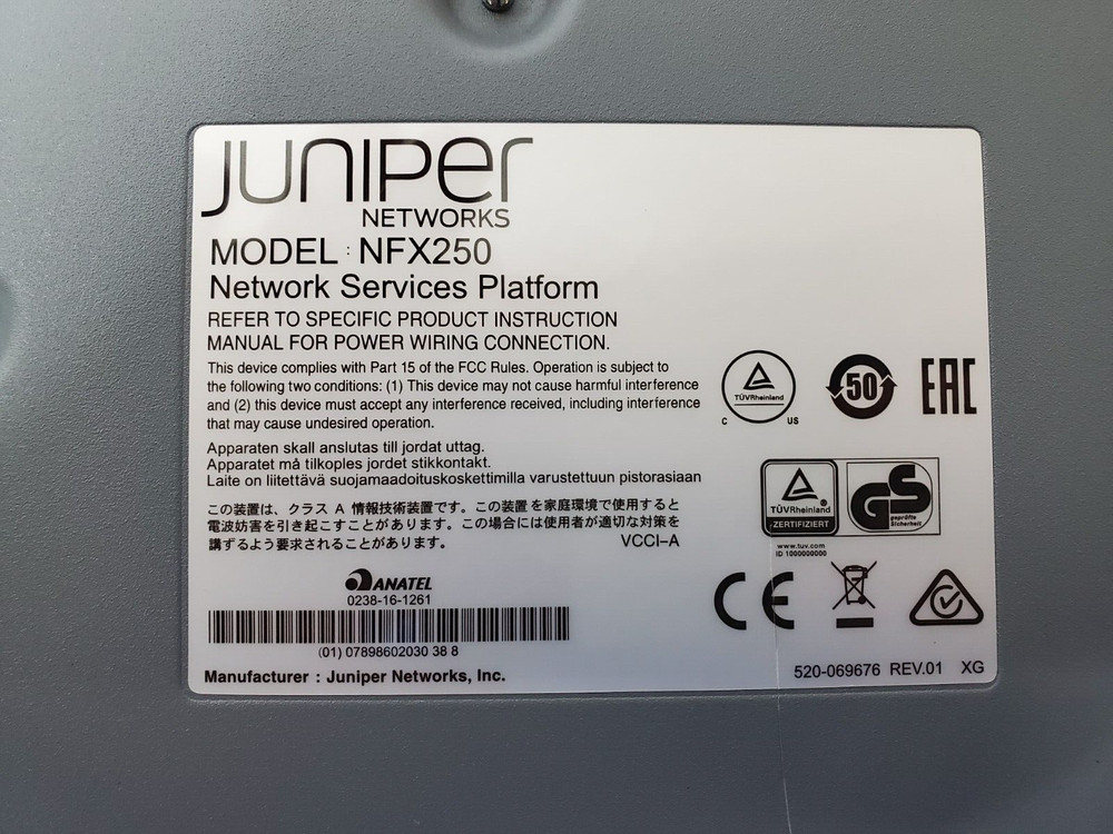 Juniper NFX250 Network Services Platform