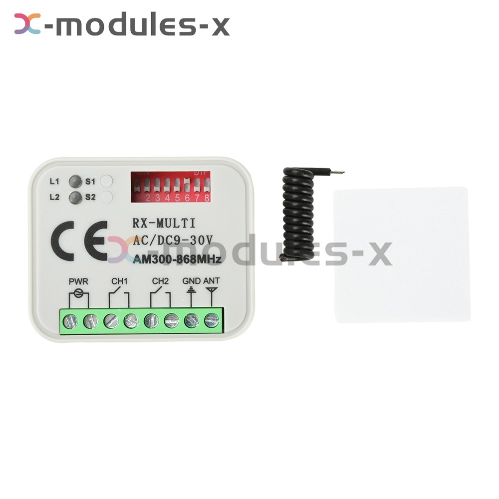 Universal 300-868MHz Multi-Frequency Receiver Switch Controller AC/DC On/Off