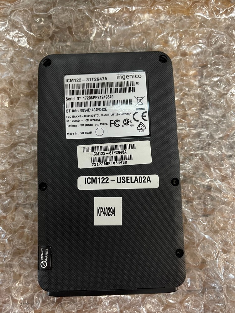 Ingenico Card Reader iCMP USB Bluetooth for POS