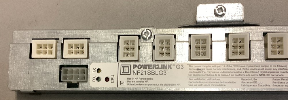 NEW SQUARE D G3 NF21SBLG3 LEFT PANEL-BOARD 21 Control Circuits (M2)