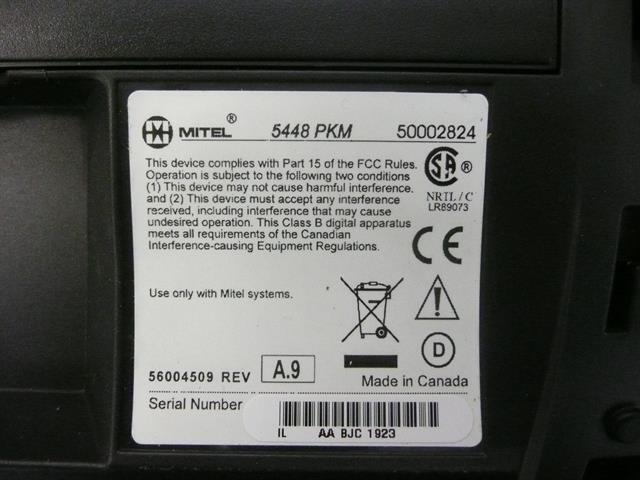 Mitel MiVoice 5448 IPKM 50002824 IP Programmable Key Module