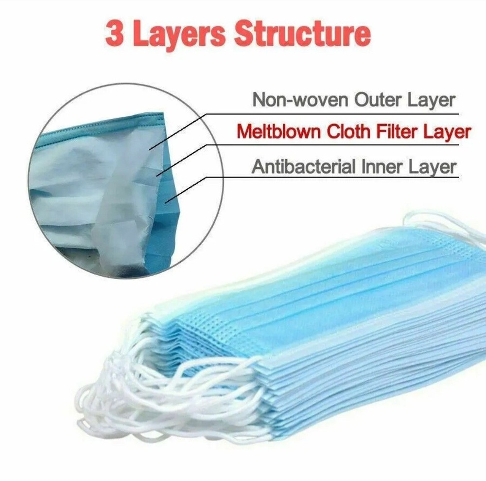 Disposable 3-layer masks (100 pcs)