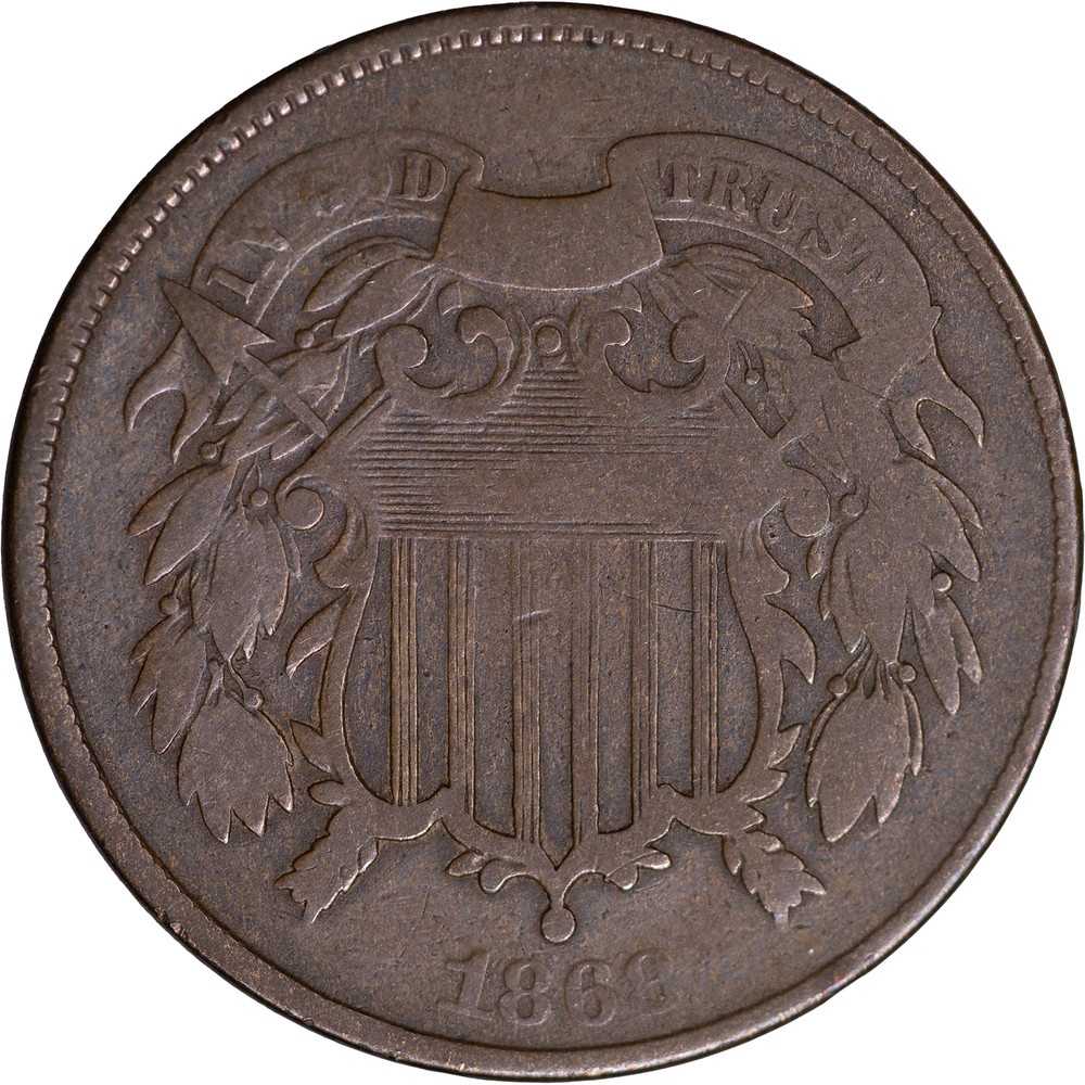 1868 Two Cent Piece ~ VG