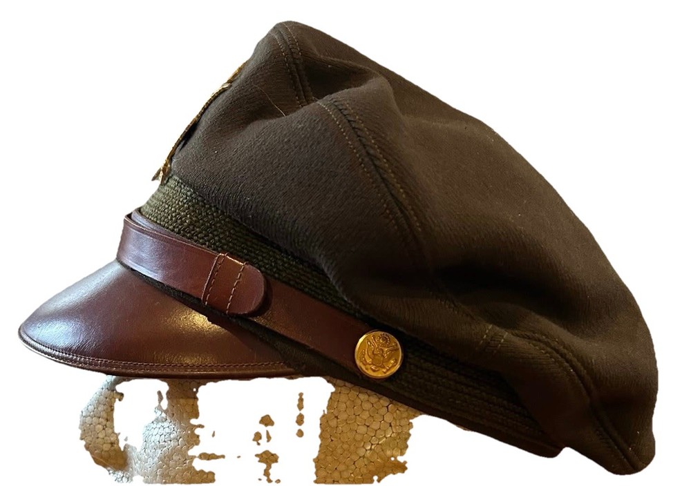 WW2 USAAF OFFICER'S BANCROFT "FLIGHTER" TRUE CRUSHER VISOR CAP
