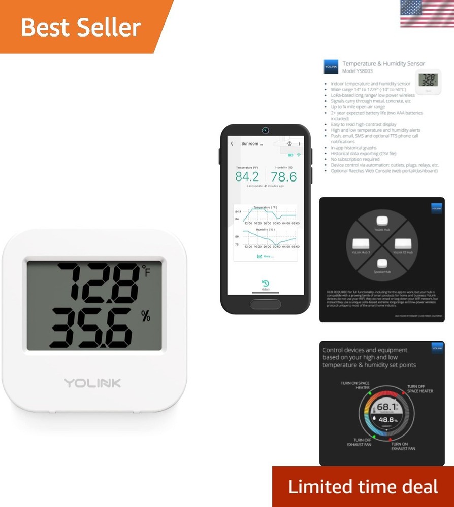 Digital Smart Temperature & Humidity Sensor - Alerts for Optimal Climate Control