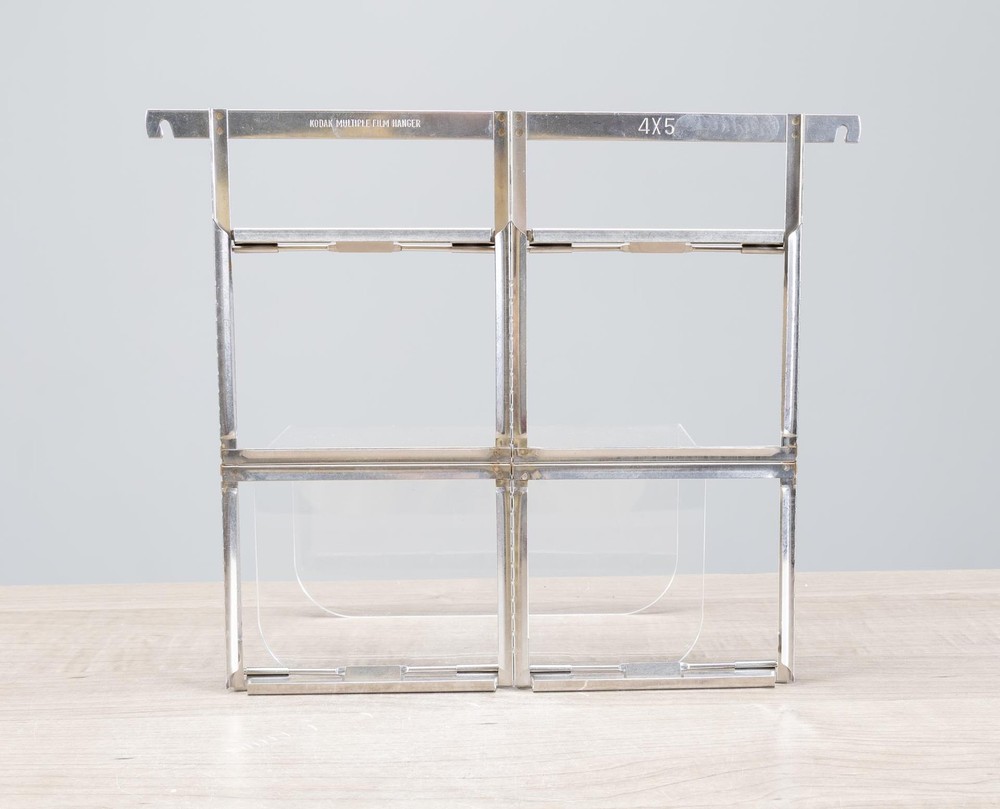 Large Format 4x5 Stainless Steel Developing Rack 4-up Kodak