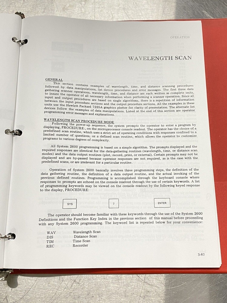 Gilford 2600 MicroProcessor-controller Spectrophotometer UV-VIS - Manual