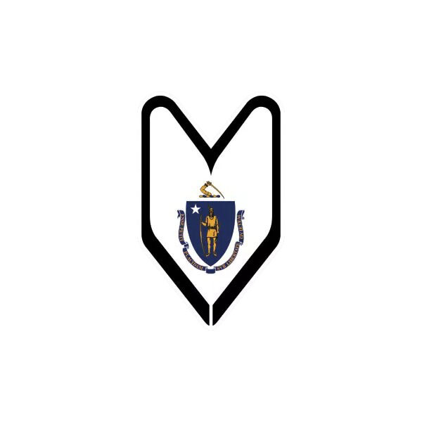 Massachusetts Driver Badge Sticker Decal