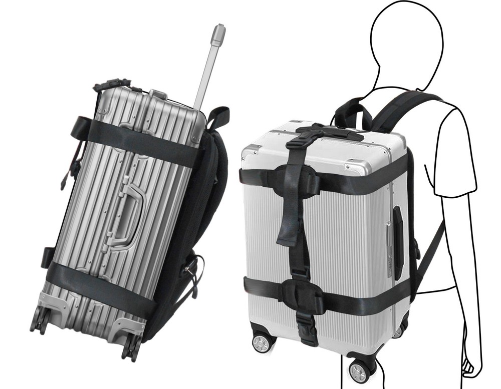 Hardcase / Carry On Trolley Luggage Backpack Conversion System Adjustable Straps