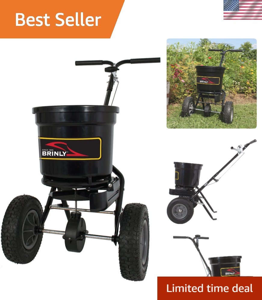 Versatile 50 lb Capacity Spreader with Rust-Resistant Features & Maneuverability