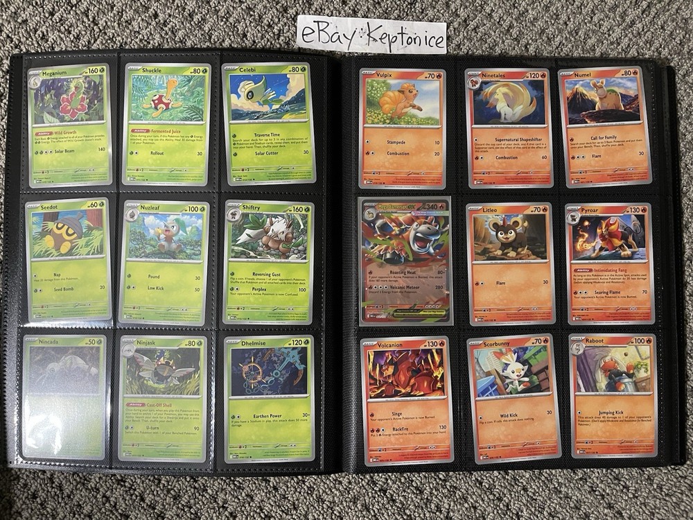 Pokemon TCG MEGA EVOLUTION NEAR COMPLETE BASE MASTER SET w/Binder