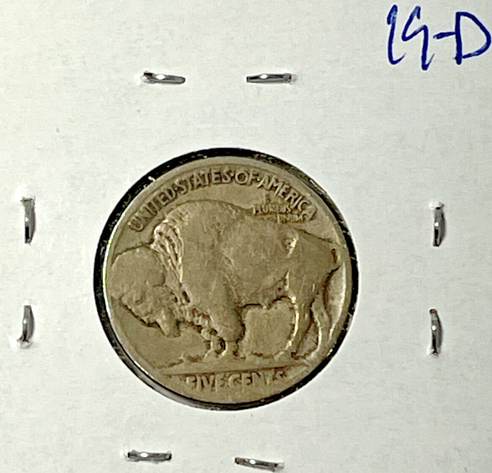 1919-D Buffalo Nickel : Good +