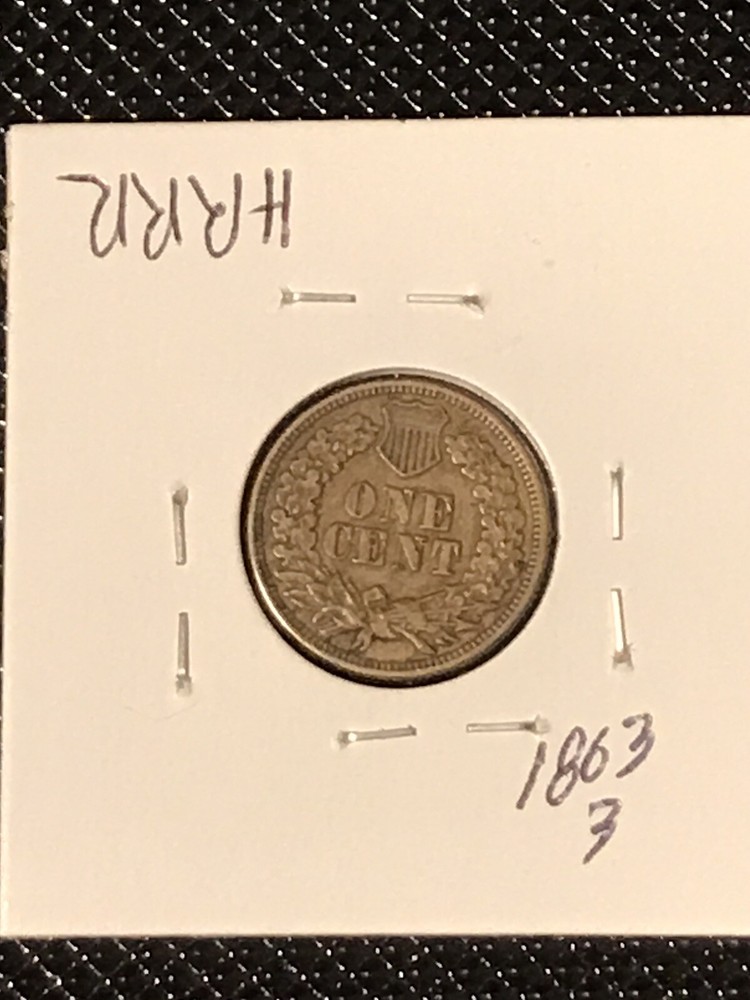 1863 Indian Head Cent Copper Nickel XF