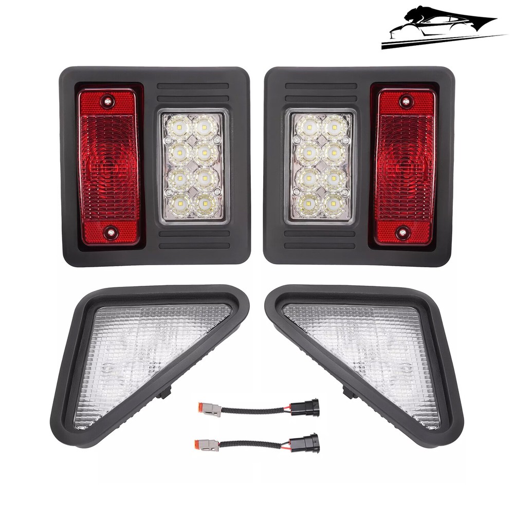4PCS LED Headlight Tail Light Kit Lamp Assembly For Bobcat Skid Steer Loader