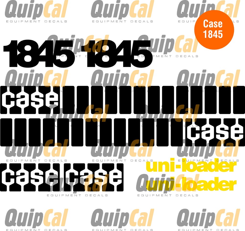 Case 1840 or 1845 Skid Loader Decal Set. Many other sets available